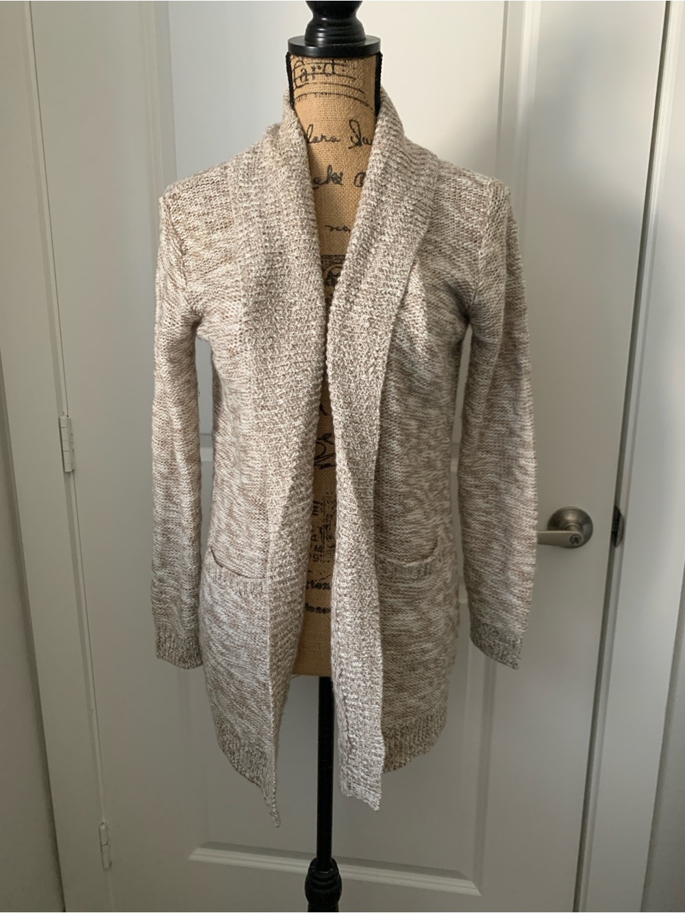 BP Tan Knit Open Front Sweater Size XS